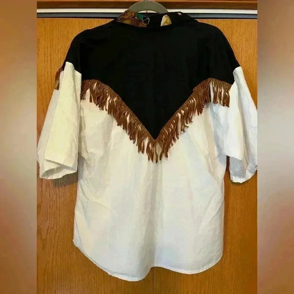 Vintage Lilia Smitty Fringe western gold detail shirt M - Picture 6 of 6